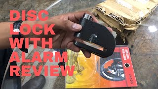 Disc Lock With Alarm Review ArchitectOnWheels [upl. by Nagad919]