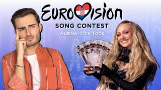 Croatia Eurovision 2021  Albina quotTick Tockquot Reaction French with English Subtitles [upl. by Hailee990]