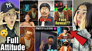 FIRST TIME REACTION ON AJJU BHAI Full ATTITUDE VIDEOS😈🔥 Ajju Bhai Savage Reply😎 Total Gaming [upl. by Dorn]