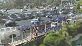 Warringah Freeway Upgrade time lapse  Thursday 31 October 2024 [upl. by Hajidahk]