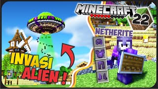 Aku Upgrade Semua Peralatan ke NETHERITE amp Renovasi UFO   Minecraft Survival Indonesia S2 22 [upl. by Claribel]