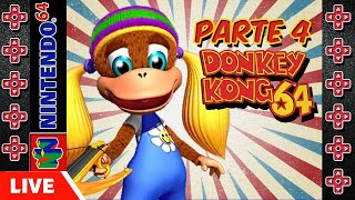 Live  565  Zerando Donkey Kong 64 Nintendo 64 PARTE 4 [upl. by Odnumyer]