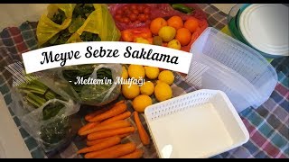 MEYVE VE SEBZELERİM NASIL UZUN SÜRE TAZE KALIYOR BUZDOLABI DÜZENİ  SAKLAMA YÖNTEMLERİ ✅ [upl. by Lesya]