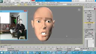 Kinect v20 Expression capture with 3ds max realtime [upl. by Root]