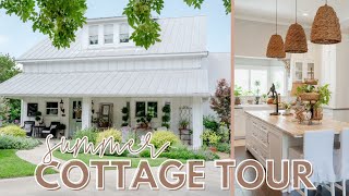 SUMMER COTTAGE HOME TOUR  Patio amp Summer Decor Ideas with Vintage Home Designs  FARMHOUSE LIVING [upl. by Ytissac]