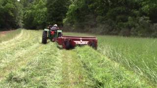 Hesston 1110 Cutting Hay 06062016 [upl. by Suiram]