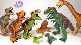 LEGO VS Playmobil DINOSAURS TRex Spinosaurus Brachiosaurus Carnotaurus Dimetrodon and more [upl. by Pang]