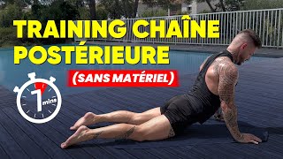 TRAINING CHAÎNE POSTÉRIEURE  MOINS DE 7 MINUTES SANS MATÉRIEL [upl. by Solorac]