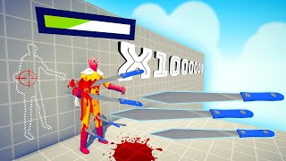 1000000 DAMAGE KNIFE 1 vs 1 TOURNAMENT  Totally Accurate Battle Simulator TABS [upl. by Fatsug988]