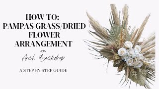 HOW TO DIY PAMPAS GRASSBOHO DRIED FLOWER ARRANGEMENT [upl. by Magena]