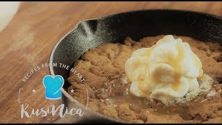 Creamy Peanut Butter Chocolate Chip Skillet Cookie [upl. by Nnyladnarb110]