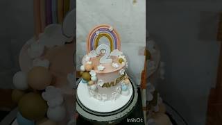 Rainbow cake decorating viralvideo youtubeshorts ytshortytshortsindia reels [upl. by Oretna]