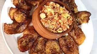 How To Fry Over Ripe Plantain With Egg Sauce food [upl. by Jade956]