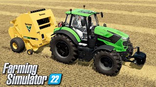 Belowanie słomy  Farming Simulator 22  52 [upl. by Yarb]