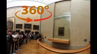 360  VR 4k The Mona Lisa a portrait of Lisa Gherardini by Leonardo da Vinci at the Louvre  Paris [upl. by Durning]