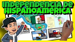 👊 La INDEPENDENCIA de HISPANOAMÉRICA  RESUMEN [upl. by Block548]