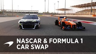 Jimmie Johnson and Fernando Alonso car swap [upl. by Raimondo61]