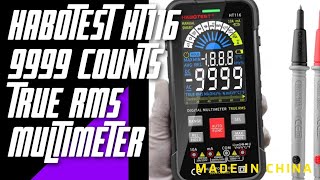 HABOTEST HT116 orGVDA GD128  9999 COUNTS TRUE RMS MULTIMETER CATIII 1KVCATIV 600V MADE IN CHINA [upl. by Selby]