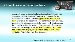 ICD10PCS Understanding Procedure Notes [upl. by Sikram]