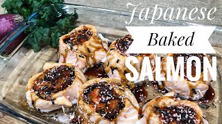 SALMON RECIPE  How to Bake Japanese Baked Salmon [upl. by Aicatan]