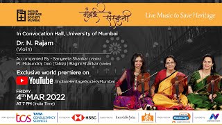 Mumbai Sanskriti 2022  Dr N Rajams performance  Vocal  Indian Classical Music [upl. by Valeda]