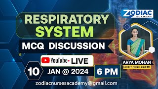 RESPIRATORY SYSTEM MCQ DISCUSSIONS2024  Zodiac Academy [upl. by Lakim448]