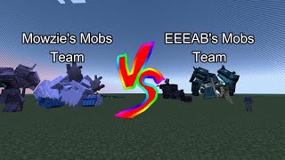 Mowzies Mobs Team vs EEEABs Mobs Team  Minecraft Mob Battle [upl. by Pandolfi]