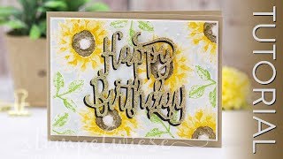 🌻 Geburtstagskarte mit Sonnenblumen Stempelset Stampin Up Herbstanfang Happy Birthday [upl. by Anisirhc]