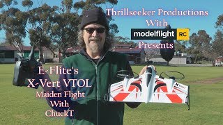 EFlite XVert Vtol Maiden Flight with ChuckT [upl. by Adnilim273]