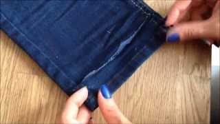 Como fazer Bainha  Barra de calça jeans originalFácil e rápido [upl. by Analed279]