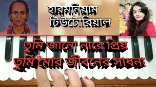 Tumi janona re priyo hamonium tutorial bengali folk [upl. by Tabbie]