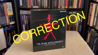 The Blair Witch Project REVIEW CORRECTION 🛑  Bluray  ViaVision  Imprint Films [upl. by Hannus323]