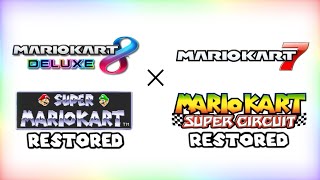 SNES Rainbow Road  Super Mario Kart MK7 MK8 SNESGBA Restored Mashup [upl. by Hurd]