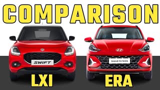 Maruti Swift LXI vs Hyundai Grand i10 NIOS ERA Comparison 2024Swift vs i10 NIOS Base Model Compare [upl. by Pooley994]