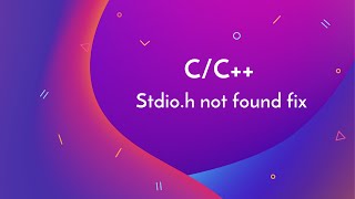 Stdioh not found error solved  Visual Studio [upl. by Bright531]