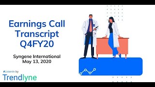 Syngene International Earnings Call for Q4FY20 and Full Year [upl. by Oicangi256]