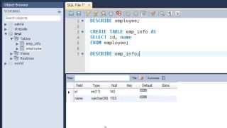 SQL Tutorial  10 Creating Tables from Other Tables [upl. by Zuliram490]