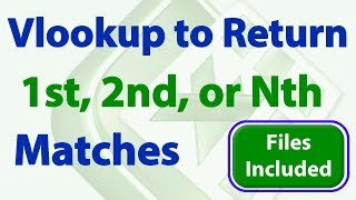 Vlookup to Return 1st 2nd 3rd Nth Matches from a List in Excel [upl. by Hnil]