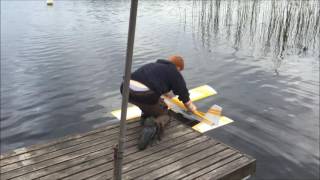 Kyosho calmato sport low wing on floats remaiden  Flying Ginger [upl. by Nett903]