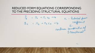 Simultaneous Equation ILS method  Econometrics [upl. by Nelly377]