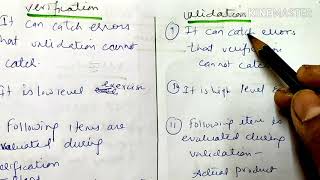 Difference between verification and validationlecture47SE [upl. by Araek841]