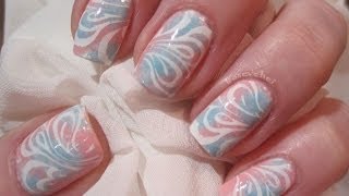 Pastel konad marble nails  pink amp mint  Pastelowe wzorki na paznokcie  Basevehei [upl. by Anidualc94]