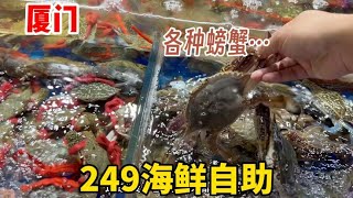 厦门的海鲜自助餐真的卷！249一位各种海鲜随便吃 [upl. by Nnylharas]