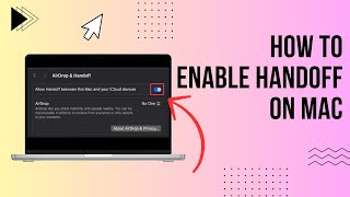 How to Enable Handoff on Mac [upl. by Alcus596]