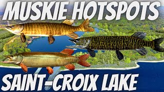 Fishing Planet SAINT CROIX LAKE Michigan UNIQUE Muskie HOTSPOTS Markers amp How To Catch Unique Guide [upl. by Rayham]