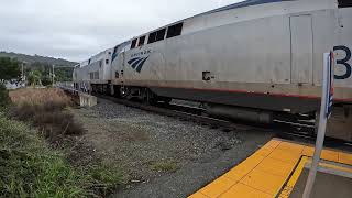 Amtrak Train 11 Coast Starlight in Martinez Ca 12124 [upl. by Meta]