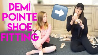 Demi Pointe Shoe Fitting [upl. by Htiderem]