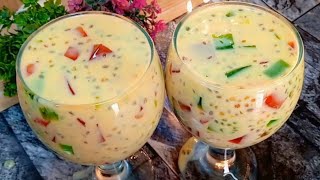 Refreshing Summer Drink😍  Custard Sharbat Recipe  Sabudana Drink  Appus Cuisine [upl. by Wentworth]