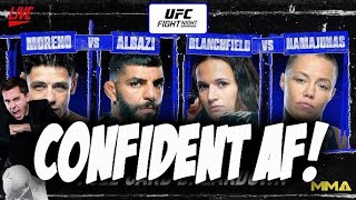 FINCHS MOST CONFIDENT UFC FIGHT NIGHT MORENO VS ALBAZI PICKS [upl. by Eeleimaj37]