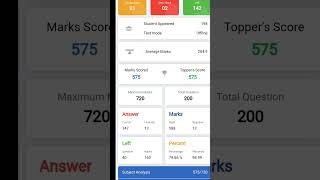 Allen Test Score Vs NEET 2023 Score neet  Allen medico youtubeshorts motivation neetexam [upl. by Nikolaus738]